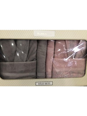 Özdilek Polca Gri - Pembe Aile Seti