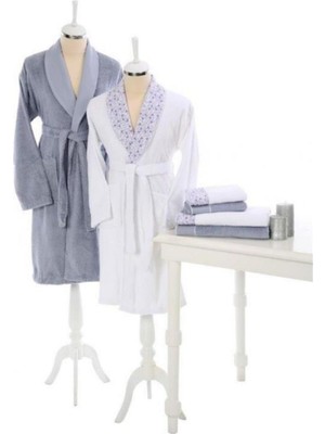 Özdilek Kalbım Gri - Beyaz Aile Seti