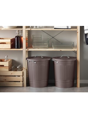 IKEA Knodd Çöp Kutusu  40 Litre, Gri, Çelik