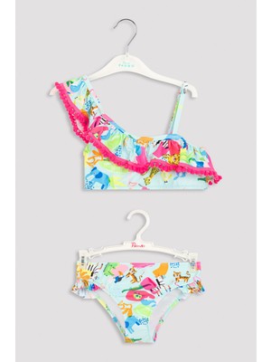 Penti Kız Çocuk Discovery One Shoulder Bikini Takımı