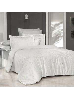 Sarev Wilma Beyaz Çift Kişilik Pamuk Saten Nevresim Takımı