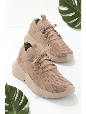 Bambi Vizon Triko  Kadın Sneaker K01673074982