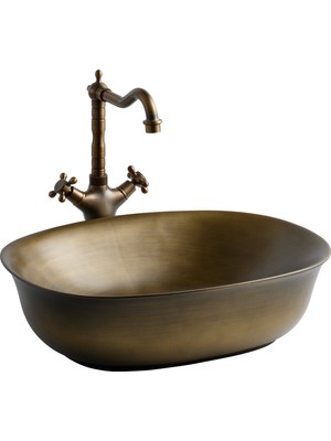 Lena EH-4600BR Tezgah Üstü Lavabo Bronz