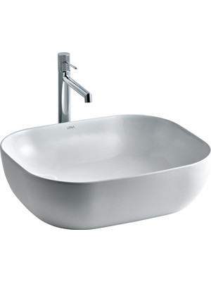 Lena E-4613 Tezgah Üstü Porselen Lavabo