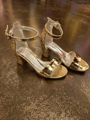 Moona 26-36 Numara Topuklu Ayakkabı Gold