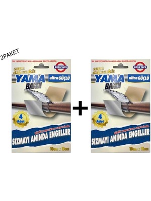 Izalasyon Bandı Güçlü Yama Bandı Su Geçirmez Çamur Bant Alüminyum Destekli-2 Paket