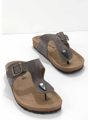 Bambi Kahve Nubuk  Erkek Terlik