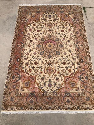 Hasyılmaz El Dokuma Ipek Yün Iran Tebriz Halı 300X200CM 001