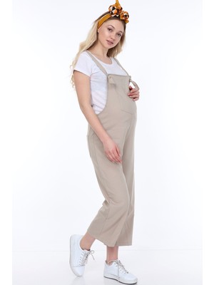 Luvmabelly MYRA6101 - Bej Hamile Salopet