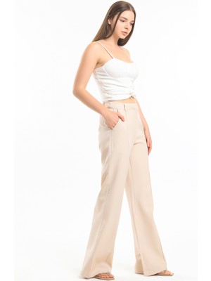 Sense Süs Dikişli Hürrem Kumaş  Bol Paça Pantolon | PNT34239