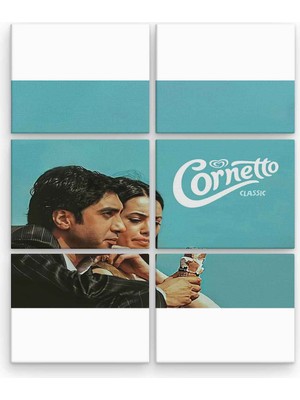 Hero Tasarım Cornetto  BLL2765 6 Parça Ahşap Mdf Tablo NHL7262