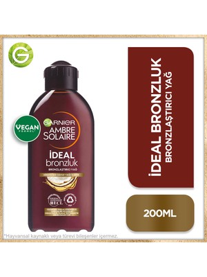 Garnier Ambre Solaire Ideal Bronzluk Bronzlaştırıcı Yağ 200Ml