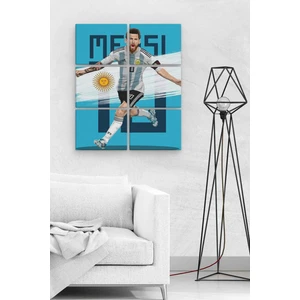 Messi 6 Parça Ahşap Mdf Tablo NHL3028