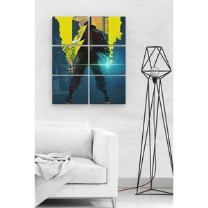 Cyberpunk 6 Parça Ahşap Mdf Tablo NHL3540