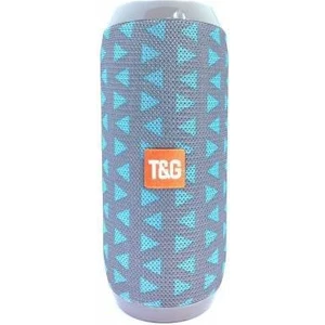 TG117 Silindir Su Geçirmez Bluetooth Hoparlör Fm Radyo Açık Mavi Üçgen
