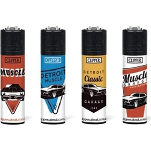 Clipper Arabalar Serisi (Retro Cars) Taşlı Çakmak4'lü