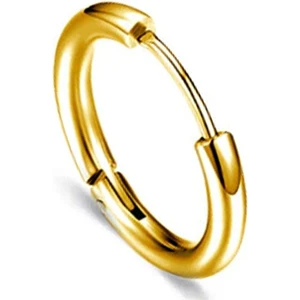 Trend Collection Unisex Cerrahi Çelik Gold Renk 12 mm Halka Küpe