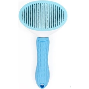 Kitchen Live Otomatik Temizlenen Tuşlu Evcil Hayvan Fırçası Kedi Köpek Tüy Toplayıcı Tarak Mavi