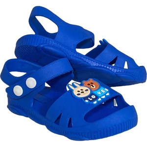 DY-5001 Kaymaz Tabanlı Figürlü Çocuk Sandalet Terlik Park Bahçe Terlik