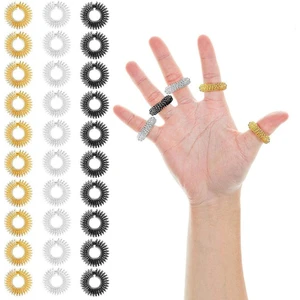 30 Adet Acupressure Parmak Masaj Halkası Dikenli Duyusal Parmak Yüzük