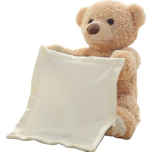 Peek Bir Boo Teddy Bear Konuşan Hareketli Oyuncak - Kahverengi (Yurt Dışından)