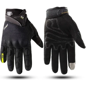 Motosiklet Eldivenleri Yaz Sürücüsü Dişli-Siyah(Yurt Dışından)