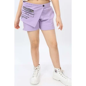 Toontoy Kız Çocuk Önü Süs Cepli Şort