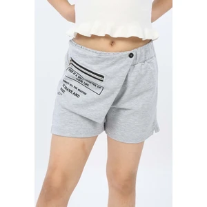 Toontoy Kız Çocuk Önü Süs Cepli Şort