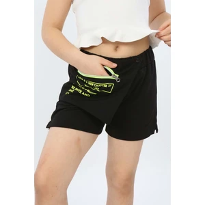 Toontoy Kız Çocuk Önü Süs Cepli Şort