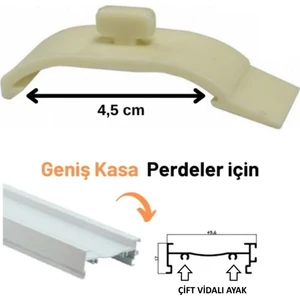 Rawa Teknoloji Stor - Zebra Perde Kornişe Takma Aparatı Geniş Plastik Portray ( 25 Adet )