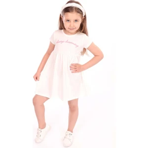 Toontoy Kız Çocuk Baskılı Elbise
