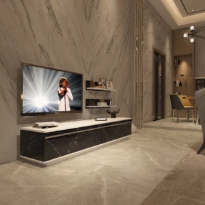 Eko 4b Mdf Std Tv Ünitesi Tv Sehpası Beyaz Siyah Mermer