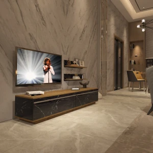 Eko 4b Mdf Std Tv Ünitesi Tv Sehpası Pera Siyah Mermer