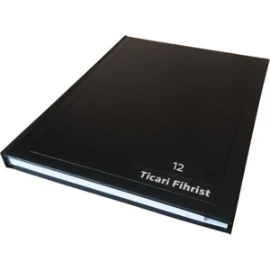 Fihrist Ticari 12'li 20X28 Siyah Cilt Bezli 1 Adet Artlantis Ticari Firhist Siyah 20*28