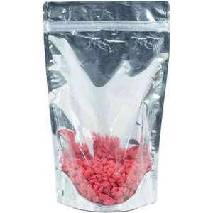 Konak Ambalaj Şeffaf Metalize Kilitli Doypack 130X225X70 mm 10 Adet