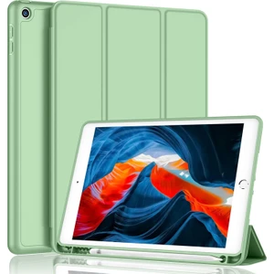 Apple İPad Pro 10.5 Kılıf Silikon Kalem Bölmeli Smart Case A1701 A1709 A1852 AçıkYeşil