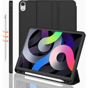 Apple iPad Air 11inç 2024 Air 4/5/6.Nesil 10.9 Kılıf Kalem Bölmeli Smart Case A2072 (10.Nesil Değildir)