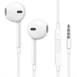 Samsung Galaxy S9 Mikrofonlu Kulaklık Earphone Kulakiçi Mp3 Kulaklık 3.5mm Stereo Jaklı Beyaz