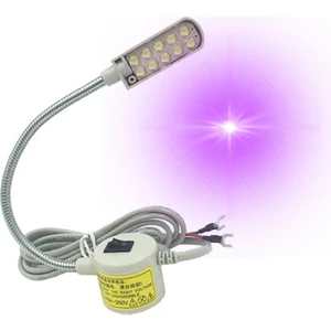 Dikiş Makinası Spiral Mıknatıslı Uv LED Mor Işık 10 LED Lamba