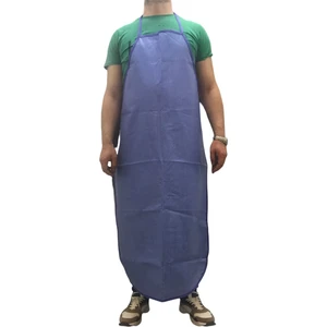 Pvc Su Geçirmez Bay Bayan Mutfak - Kasap Önlüğü - Iş Işçi Önlüğü Mavi 120CM Boy 1. Kalite