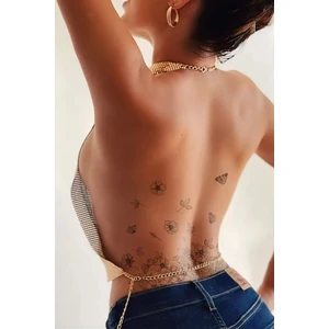 Snake, Rose Çiçekler ve Kelebek Geçici Dövme,geçici Tattoo ,vücut Dövme,kol Bilek Dövme,boyun Dövme,sırt Dövme