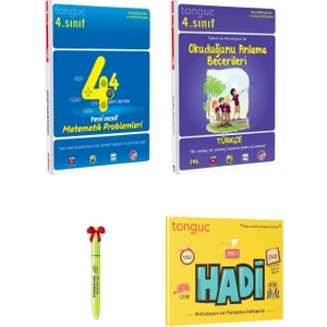 Tonguç Akademi Yayınları 4x4 Matematik Problemleri Okuduğunu Anlama ve Hadi Planlama Rehberi