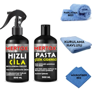 Otomobil Araç Araba Oto Temizlik Seti Ürünleri - Ince Çizik Giderici Pasta + Hızlı Cila 2X500ML  Malzemeleri