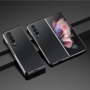 Samsung Galaxy Z Fold3 5g Şeffaf Için Yağ Püskürtmeli Pc Telefon Kılıfı (Yurt Dışından)