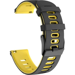 22 mm Silikon Kayış Honor Saat Rüya Siyah + Sarı (Yurt Dışından)