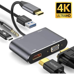 5in1 Type-C USB 3.1 HDMI Çevirici Dönüştürücü Hub. 4K UHD Fullhd