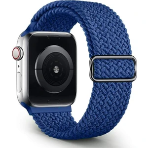 Watch 38/40/41 mm Uyumlu Örgü Solo Döngü Esnek Seri 2,3,4,5,6,se 7 Tokalı Kayış Kordon