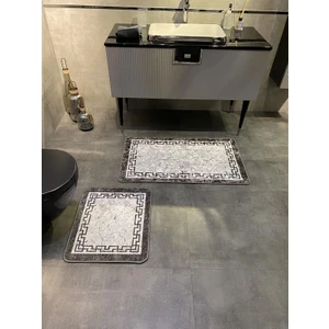 Lınaro 2'li Lateks Kaymaz Taban Su Geçirmez Banyo Paspas Takımı (60X100 - 60X50)