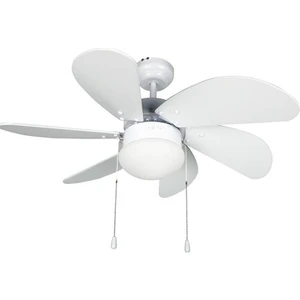 Taflan 6 Kanatlı Lambalı Tavan Vantilatörü L36009 Beyaz
