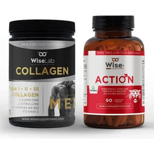 Wiselab Men Collagen 300GR + Action Bitkisel Erkek Takviye 90 Kapsül
